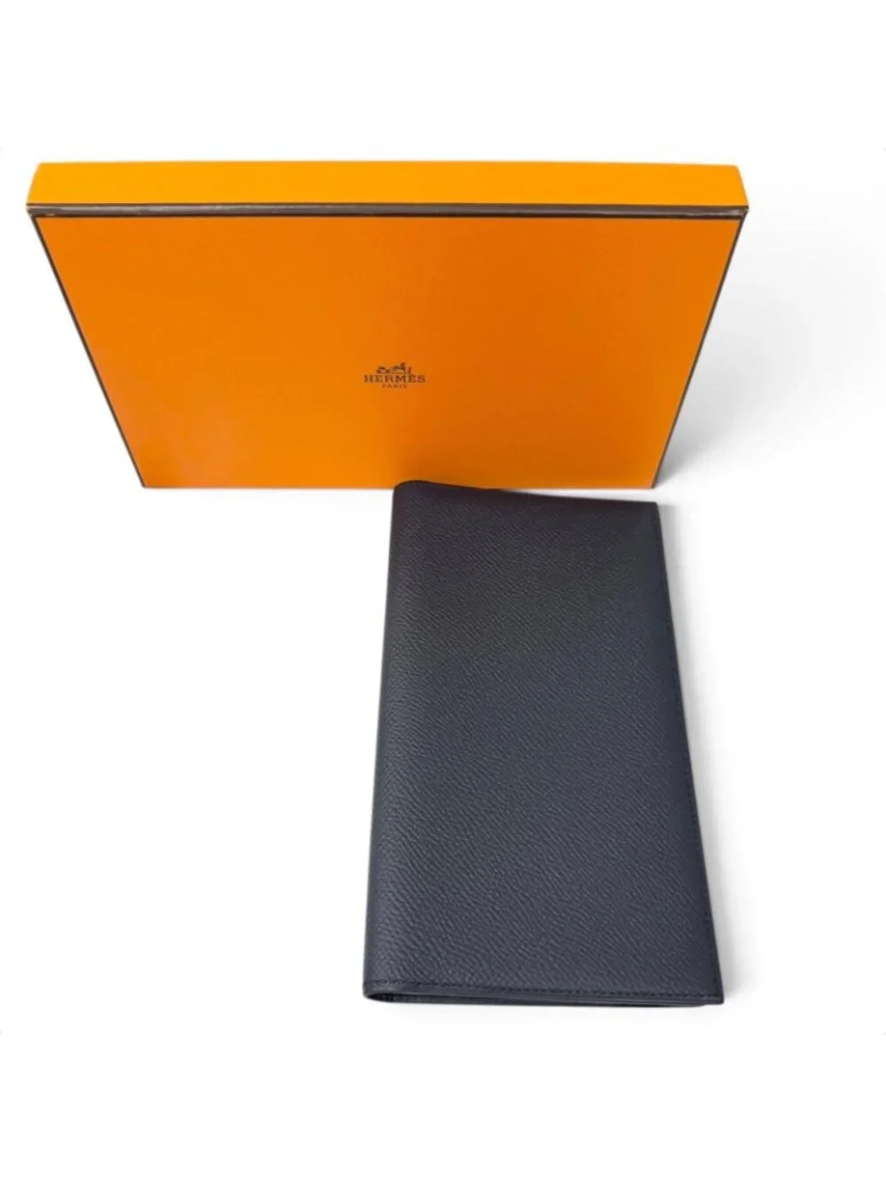 Hermes Mc2 Fleming Veau Epsom Wallet Bifold Navy